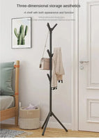Mobile Floor Standing  Multi HookClothes Rack Tree Branch Shape  and Convenient Coat Rack for Home Living Room Clothing Storage