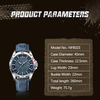 Men’s NAVIFORCE Quartz Watch – Sport, Leather, Waterproof