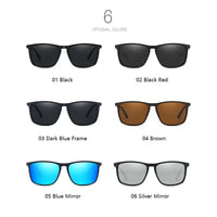 Luxury Vintage Square Polarized Sunglasses Men Women Fashion Travel Driving Fishing Anti-glare Sun Glasses TR90 Eyewear UV400
