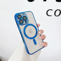 Magnetic Wireless Charging Case for iPhone with Transparent Design and Soft Silicone Cover Jack's Clearance