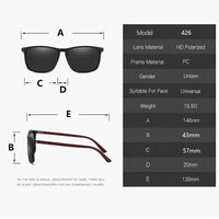 Luxury Vintage Square Polarized Sunglasses Men Women Fashion Travel Driving Fishing Anti-glare Sun Glasses TR90 Eyewear UV400
