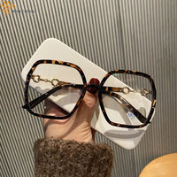 Oversized Square Eyeglasses Woman Men 2022 New Blue Light-blocking Male Female Eyewear Trendy Glasses for Reading 1PCS Jack's Clearance