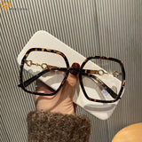 Oversized Square Eyeglasses Woman Men 2022 New Blue Light-blocking Male Female Eyewear Trendy Glasses for Reading 1PCS Jack's Clearance