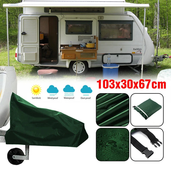 103x30x67cm Gray Green Black Caravan Hitch Cover Waterproof Dustproof Trailer Tow Ball Coupling Lock Cover For RV