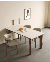 Modern Marble Dining Table – Low Square Island Design for Meetings & Home