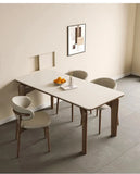Modern Marble Dining Table – Low Square Island Design for Meetings & Home