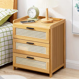 Solid Wood Nightstand – Modern Bedside Drawer Cabinet