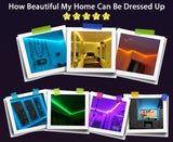 RGB LED Strip Lights 5050 – 1M-30M Color Changing with Music Sync (16 Million Colors)