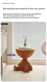 Cartoon-Inspired Flat Head Coffee Table – Light Luxury Plastic Side Table for Small Spaces