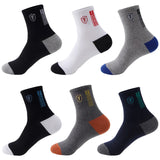 5 Pairs Mens Sports Socks Leisure Sweat Absorbent Comfortable Thin Breathable Basketball - Jack's Clearance