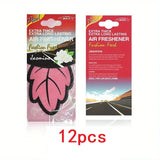 Natural Vanilla Tea Leaf Car Air Fresheners – Hanging Auto Perfume (3–60 Pack)