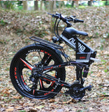 26” Folding Electric Mountain Bike – 250W, Dual Suspension