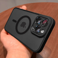 Luxury Matte Armor Magnetic Wireless Charging Case for iPhone 11–16 Pro Max – Shockproof Magsafe Compatible