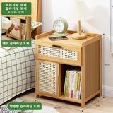 Solid Wood Nightstand – Modern Bedside Drawer Cabinet