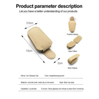 Universal Car Sunglasses & Card Holder – Visor Clip Organizer