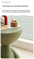 Cartoon-Inspired Flat Head Coffee Table – Light Luxury Plastic Side Table for Small Spaces
