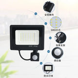 LED Floodlight PIR Motion Sensor Outdoor Spotlight 10–100W IP66 Waterproof Garden Street Light