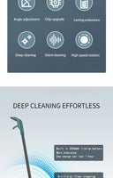 Electric Water Mop Cleaner Machine 360° Rotatable Spin Cleaning Mop Squeeze Wet and Dry Use Hand Push Household Floor Cleaning