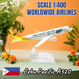 1:400 Scale Diecast Aircraft Model - Boeing & Airbus Airlines from Around the World