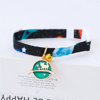 Cat Collars Adjustable Pet Collar For Bell Safety Buckle Planet Jewelry Flower Cute Dog Necklace Pet Products Cat Accessories