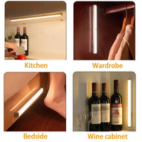 PZSUNLY LED Motion Sensor Light Night Light USB Type-C Rechargeable Lamp For Kitchen Cabinet Wardrobe Lamp Staircase Backlight