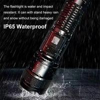 High Strong Power Led Flashlights 300000LM Tactical Torch with Display Light USB Charging Camping Fishing Defensa Zoom Lantern