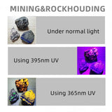 365nm UV Flashlight USB Rechargeable Mini Palm Ultraviolet Nail lamp Torch Pets Urine Cat tinea Money Ore Marker Detection Light