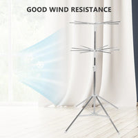 Foldable Clothes Drying Laundry Rack Portable Space Saving Adjustable Height-Adjustable Stainless Steel Laundry Drying Rack