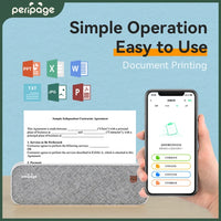 PeriPage A40 Printer - Portable USB Bluetooth Thermal Transfer Printer