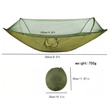 2-Person Camping Hammock with Mosquito Net – Durable Parachute Fabric Sleep Swing for Outdoors