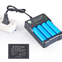 18650 Battery Charger Black 1 2 4 Slots AC 110V 220V Dual For 18650 Charging 3.7V Rechargeable Lithium Battery Charger Jack's Clearance