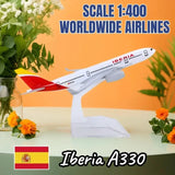 1:400 Scale Diecast Aircraft Model - Boeing & Airbus Airlines from Around the World