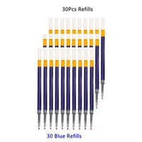 Retractable Gel Pen Set – 13 or 30pcs Black, Red & Blue Ink Ballpoints
