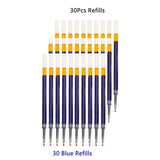 Retractable Gel Pen Set – 13 or 30pcs Black, Red & Blue Ink Ballpoints