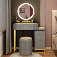 A Set Makeup Dressing Table with Mirror Slate Furniture Girl Bedroom Bedside Storage Cabinet Integrated Minimalist Makeup Vanity Jack's Clearance