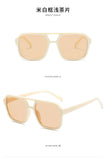 adult style, sunglasses, square Double new beam personalized Korean version, trendy sunglasses, high-end, UV resistant,