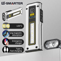 Compact Rechargeable LED Flashlight: A Magnetic Outdoor Emergency Light with Impressive Long-Range Illumination, Ideal for Fishing