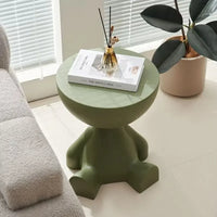 Cartoon-Inspired Flat Head Coffee Table – Light Luxury Plastic Side Table for Small Spaces