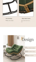 Human Bird Nest Rattan Weaving Rocking Chair Leisure Sofa Home Balcony Single Lazy Sofa Rocking Chair Rattan Chair Can Sleep
