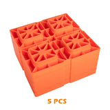 RV Tongue Jack Stand 5pcs RV Leveling Blocks Features Durable Resin Construction Stabilizer Jacks Interlocking Design
