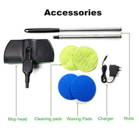 1 Set Rechargeable Cordless Rotary Electric Mop Floor Home Cleaner Wireless Scrubber Polisher 360 Spin Household Cleaning Tools