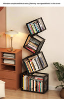 Rotating Bookshelf Organizer – Stylish Storage for Books & Magazines