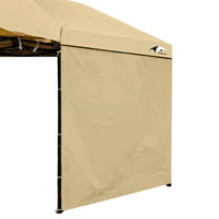 10x10ft Waterproof Khaki Canopy Sidewall for Pop-Up Gazebo