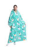 Oversized Wearable Blanket Cozy Warm Hoodie for Adults Soft Sweatshirt for Gifts One Size Fits All