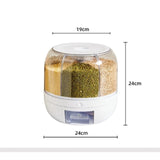 360° Rotating Rice Dispenser - Sealed Grain Bucket, Moisture-proof Food Storage