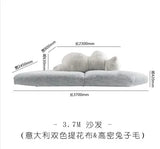 Italian minimalist designer polar bear shape large flat fabric sofa Internet celebrity hotel villa lazy sofa