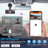 3-Camera Dash Cam System – 1080P Front & Rear WiFi DVR with Night Vision