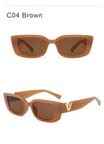 Fashion Rectangle Sunglasses Women Luxury Brand Vintage Small Frame Sun Glasses Ladies Classic Black Square Eyeglasses Oculos