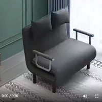 IHOME 65CM Grey Simple Folding Sofa Bed Apartment Small Family Simple Reclining Chair Single Folding Sofa Bed 2023