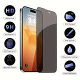 5-Pack Full-Cover Privacy Screen Protectors – Anti-Spy Glass for iPhone (8 to 16 Pro Max)
